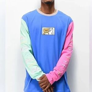 RIPNDIP x Teddy Fresh streetwear 2.0 Colorblock Long Sleeve T-Shirt Men’s Smalll